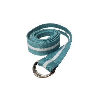 Aqua and white cotton adjustable belt 44 inchs